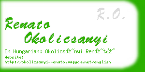 renato okolicsanyi business card